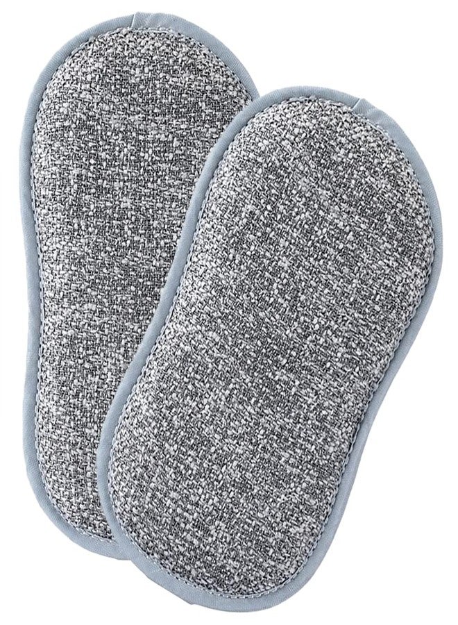pepplo Multi-Purpose Scrub Sponges for Kitchen Non-Scratch Microfiber Sponge Along with Heavy Duty Scouring Power - Effortless Cleaning of Dishes, Pots and Pans All at Once(Set of 2) - Image 1